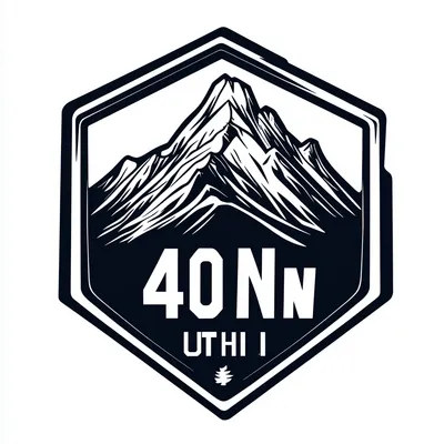 https://s.mj.run/ot_lGNv5NFQ simple shapes, Create a patch design featuring a stylized mountain illustration similar to