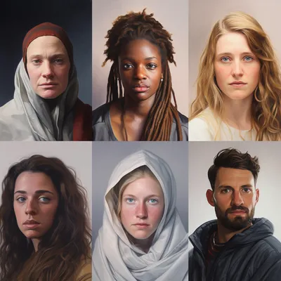 diverse portraits --s 50
