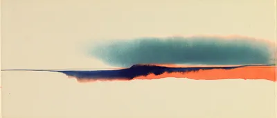 vintage 1970s watercolor on warm aged cream paper, flat scanned record-sleeve texture, soft paper grain: one thin ruled