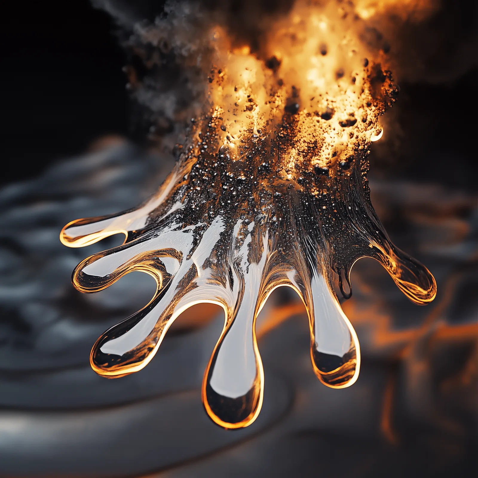 https://s.mj.run/FnvsFf7TrAk liquid metal fire