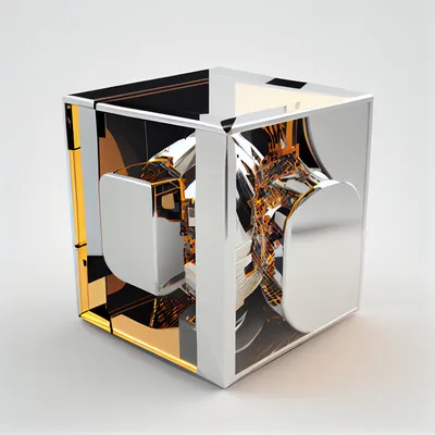 digital futurism, mirror, cube, 3d render, white background, cyber punk --upbeta