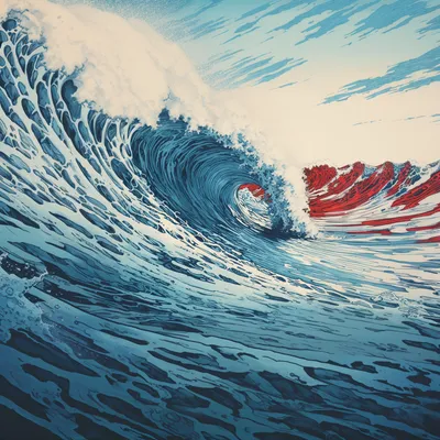 photorealistic, hyper detail, risograph, surfing --upbeta