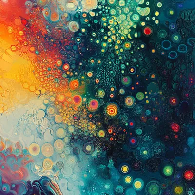 abstract art, dense data patterns, colorful