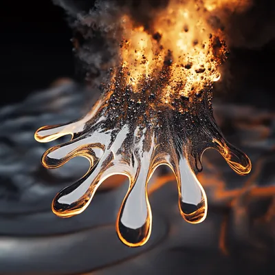 https://s.mj.run/FnvsFf7TrAk liquid metal fire