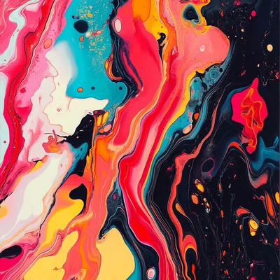 abstract art, dense data patterns, liquid, colorful, simple shapes