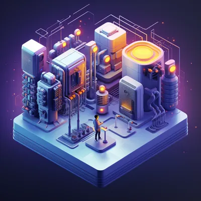 isometric server illustration --upbeta