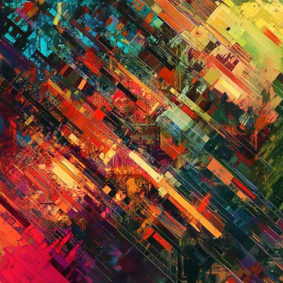 abstract art, dense data patterns, colorful