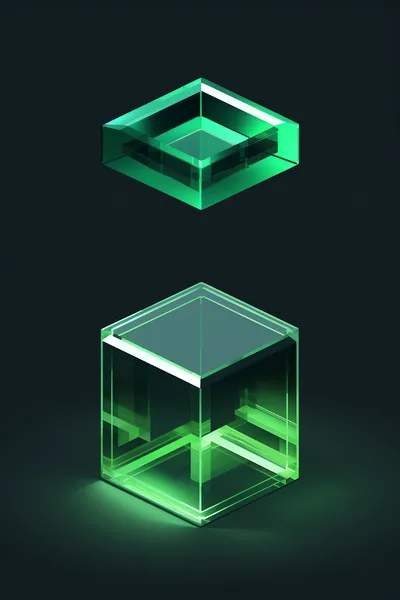 https://s.mj.run/DeS5snhQV0E, isometric, glass, clear, box --upbeta