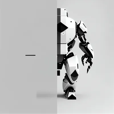 https://s.mj.run/LzxewtvfHBA black and white, simple shapes, robot, white background --upbeta