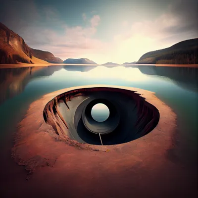 giant drain in a lake --upbeta