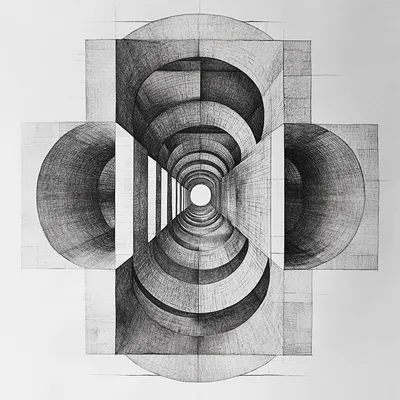 isolated with object in the center, organic, abstract opportunity, Architecture drawing, black and white only