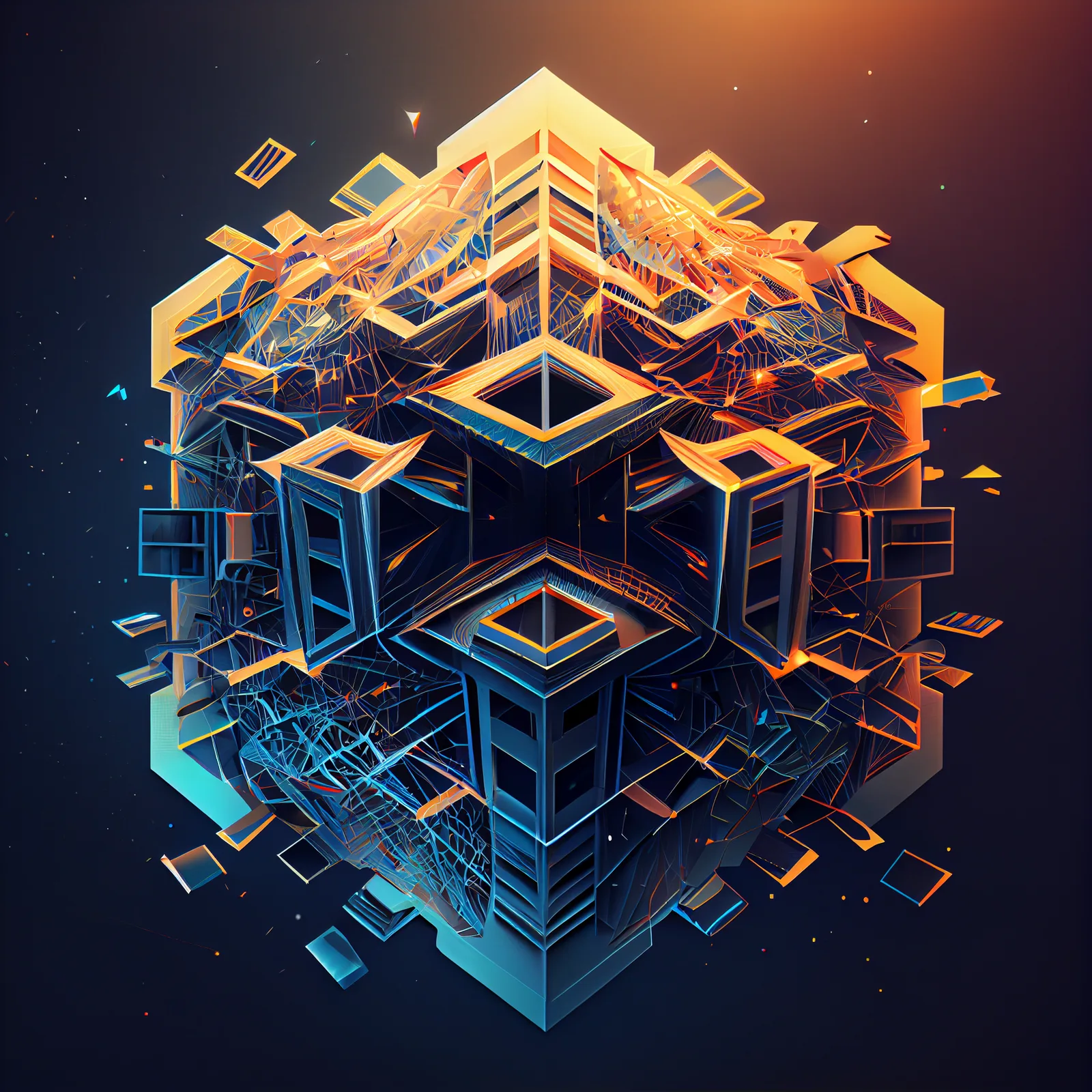 geometric digital futurism grid --upbeta