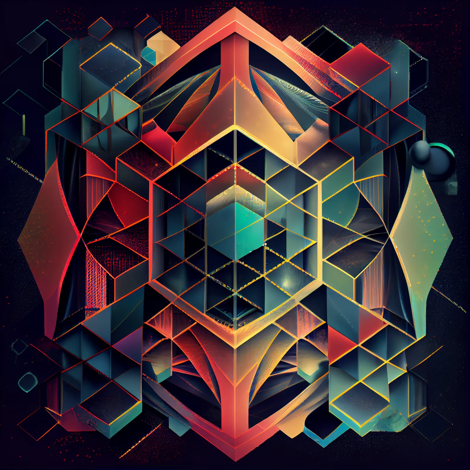 geometric digital futurism grid --upbeta