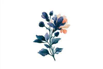 A single imagined benevolent botanical specimen, fully isolated and entirely contained within a compact central composit