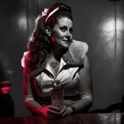 https://s.mj.run/zl2pfsEyqT4 mafia boss wife, drinking martini, black and white photo, evil, --v 4