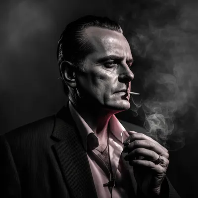 https://s.mj.run/4vK5mkcB_tw very old mafia boss, smoking, black and white photo, evil, --v 4