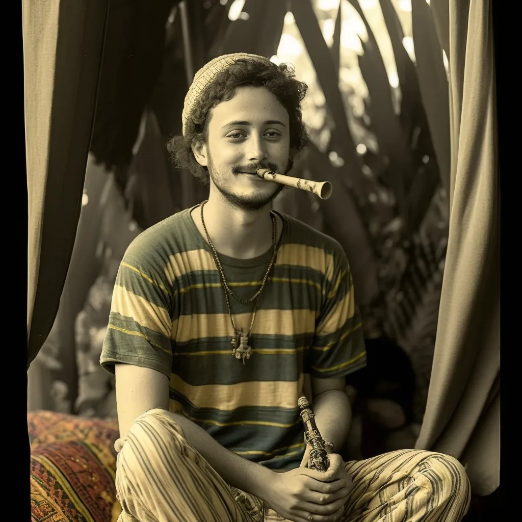 https://s.mj.run/E6nqoc9vN7I as a flute player in a tent 1920s, --v 4