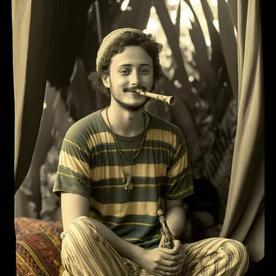 https://s.mj.run/E6nqoc9vN7I as a flute player in a tent 1920s, --v 4
