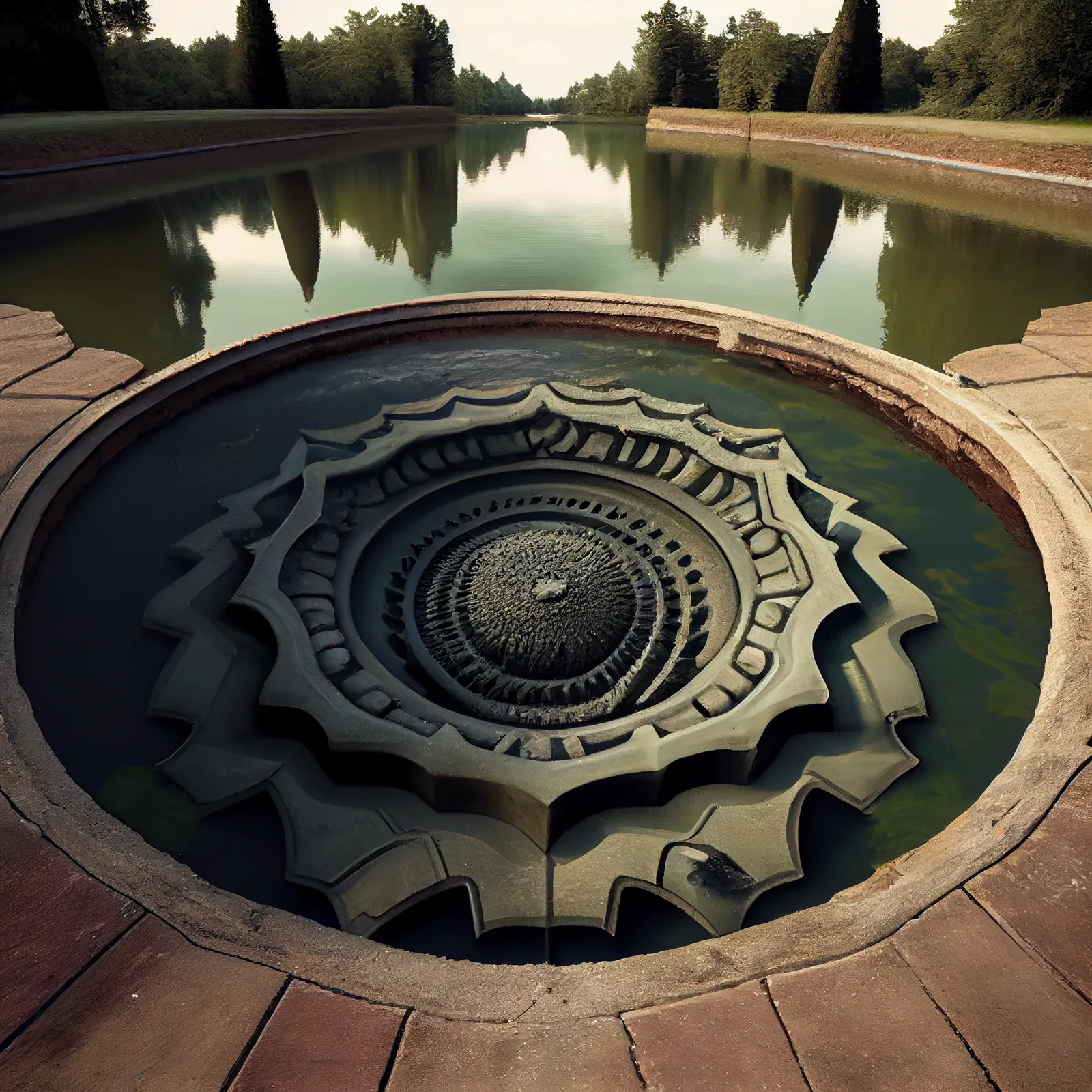 giant drain in a lake --upbeta
