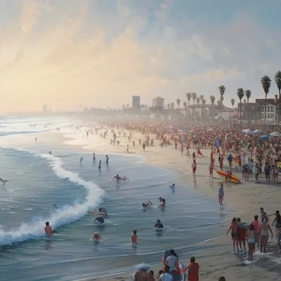 surf, party, venice california, beach, waves, sand --upbeta