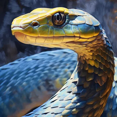 portrait of a snake that is detail-oriented, meticulous, collaborative, persistent, problem-solver, diligent, adaptable,