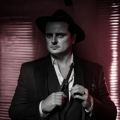 https://s.mj.run/4vK5mkcB_tw mafia boss, tommy gun, shooting, black and white photo, evil, --v 4