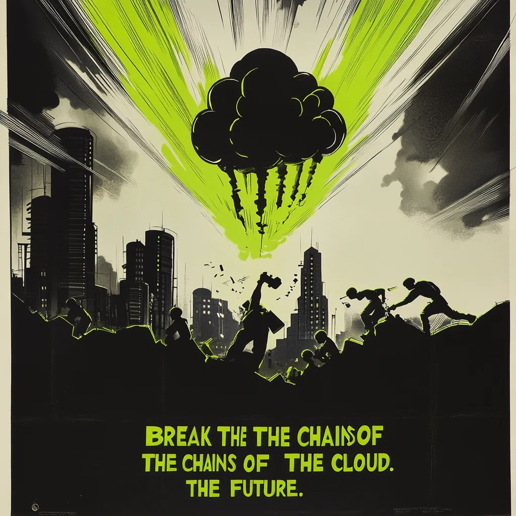 *A striking propaganda poster in bold Russian Constructivism style, using a high-contrast palette of black, white, and n