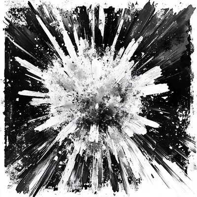 MC Esher style, isolated explosion in the center, organic, abstract, Architecture drawing style, black and white only