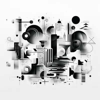 https://s.mj.run/h077j9CWQXU, celebrating WASM, illustration, technology, simple shapes, black and white --upbeta