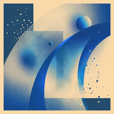 abstract constructivist poster, 2-color palette (#0079F3 and #F1F1F1), background #F1F1F1, soft tints and shades of #007