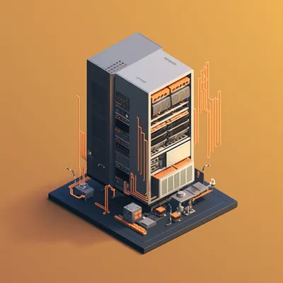 isometric computer server --upbeta