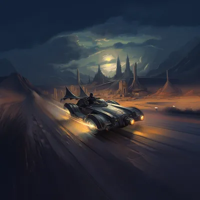 Midjourney: A Batmobile Adventure --upbeta --v 5.1