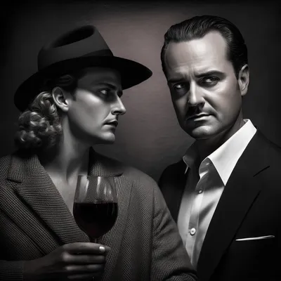https://s.mj.run/RFqR0OtcFF8 mafia boss, lovers, film noir, hyper realistic photograph, portrait, --v 4
