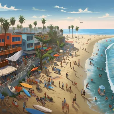 surf, party, venice california, beach, waves, sand --upbeta