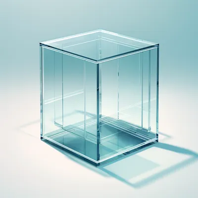 isometric, glass, clear, box --upbeta