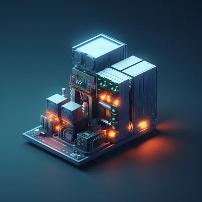 isometric computer server --upbeta