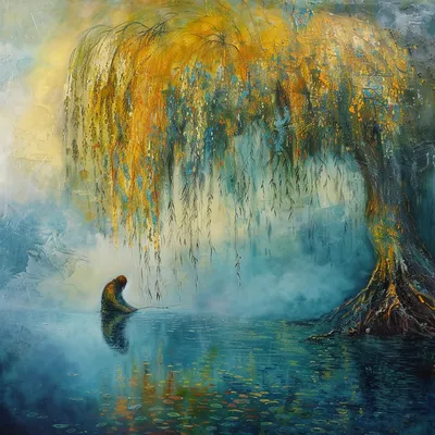 The willow tree is not crying from sorrow, it is weeping from the joy of sharing