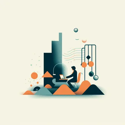 https://s.mj.run/fKSH_BsVmjU, illustration, simple shapes, technology --upbeta