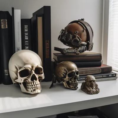 a few Interesting object on an office shelf --upbeta --v 5