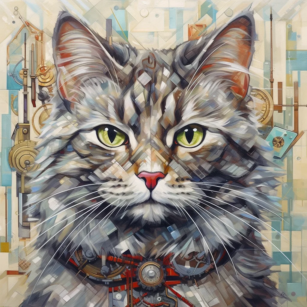 portrait of a cat that is detail-oriented, meticulous, collaborative, persistent, problem-solver, diligent, adaptable, f