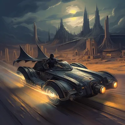 Midjourney: A Batmobile Adventure --upbeta --v 5.1