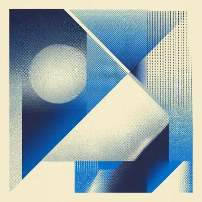 abstract constructivist poster, 2-color palette (#0079F3 and #F1F1F1), background #F1F1F1, tints and shades of #0079F3 a
