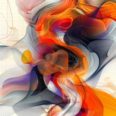 abstract, line art, colorful, AI-Powered Yield Strategies, --s 250