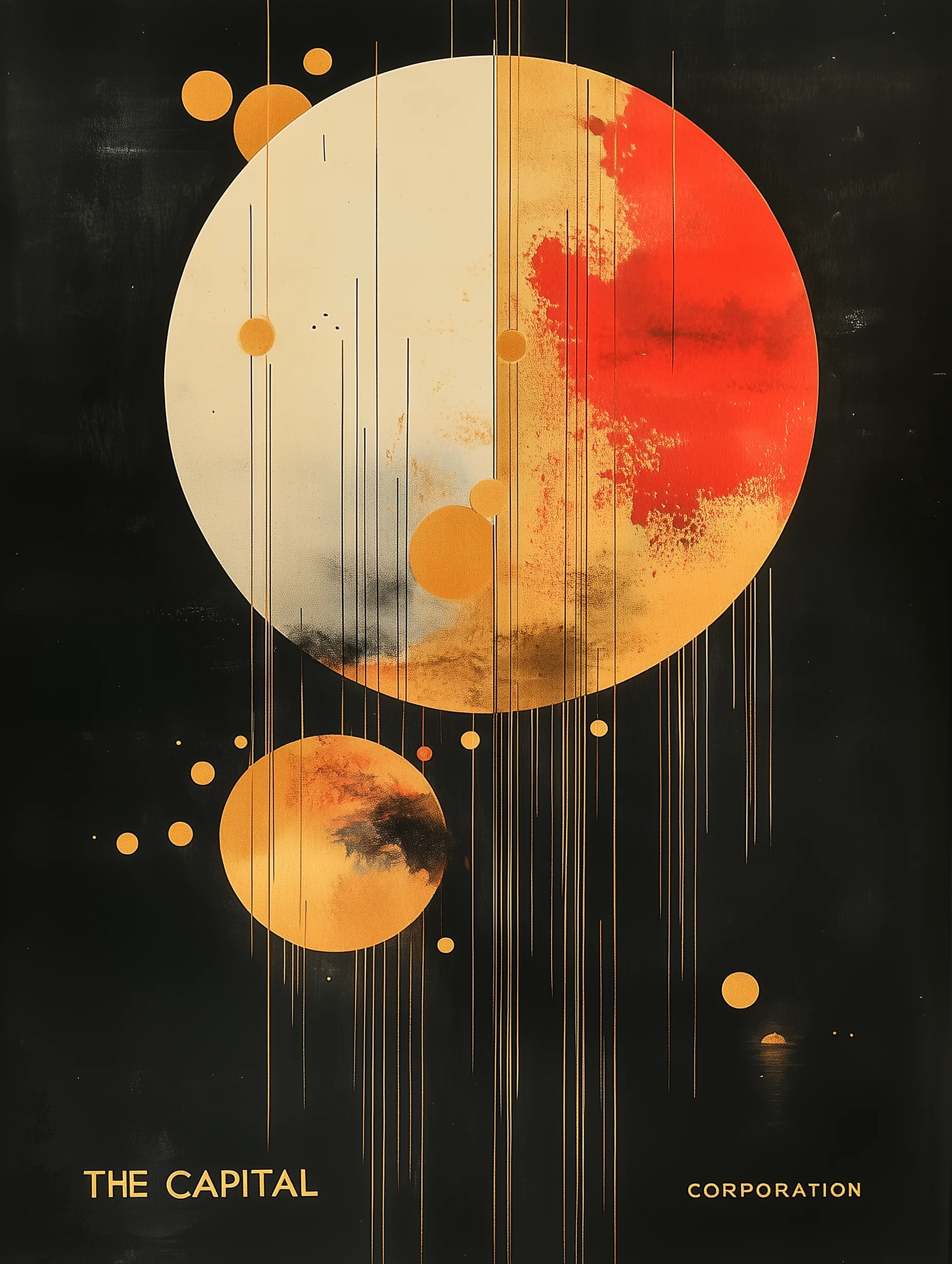 The Capital Corporation annual report cover exploration using Midjourney. We're creating a parody of generic company names.